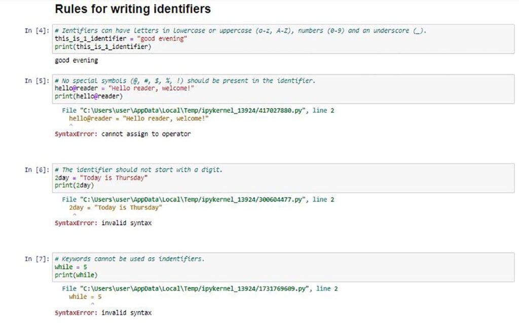 Is Python case sensitive when dealing with identifiers?