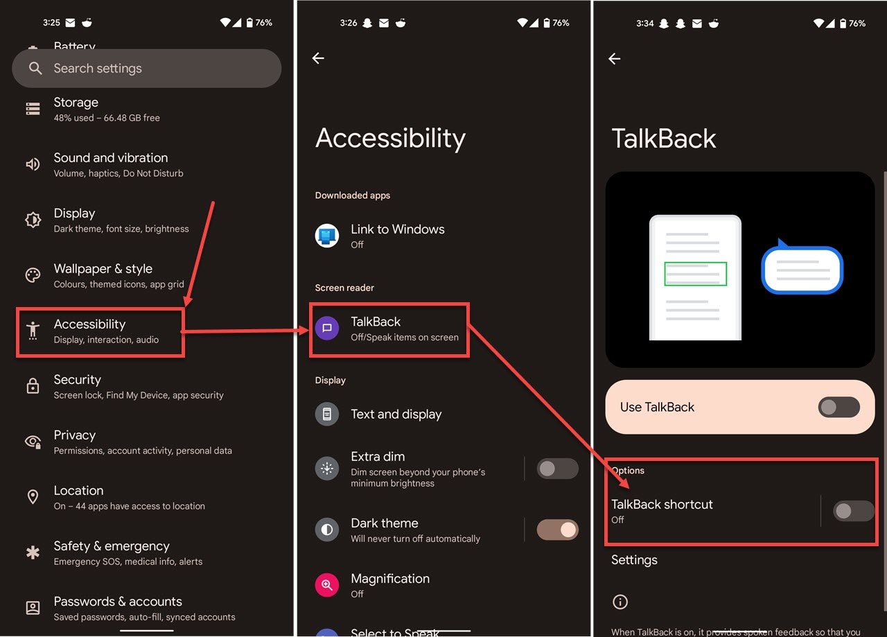 How to turn off Talkback on Android?