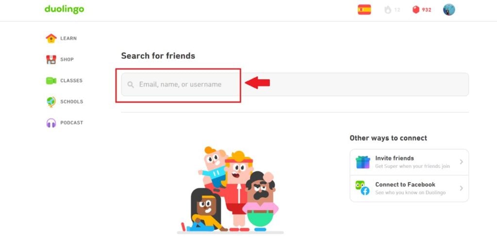 How to add friends on Duolingo?