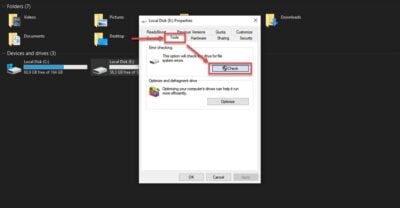 This is an image of check file system error ss3