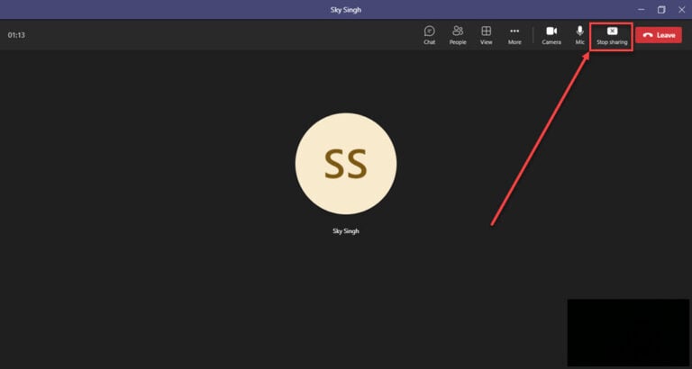 How to share screen in Teams?