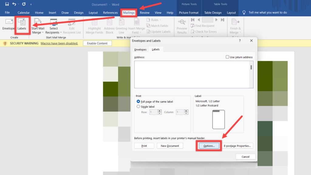 How to print labels in Word? 1 This is an image of microsoftword labels. Ss1