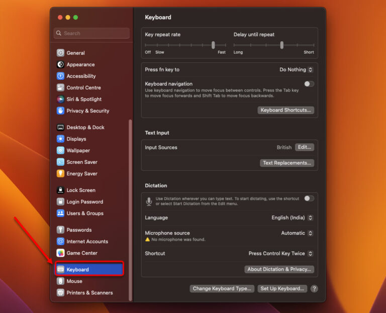 Fix ctrl c not working on mac