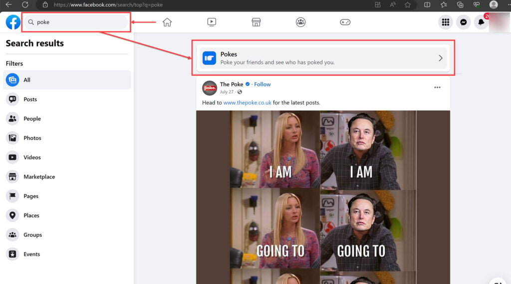 How to poke someone on Facebook?