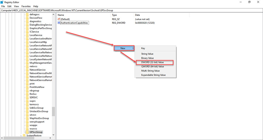 This is an image of edit registry ss7