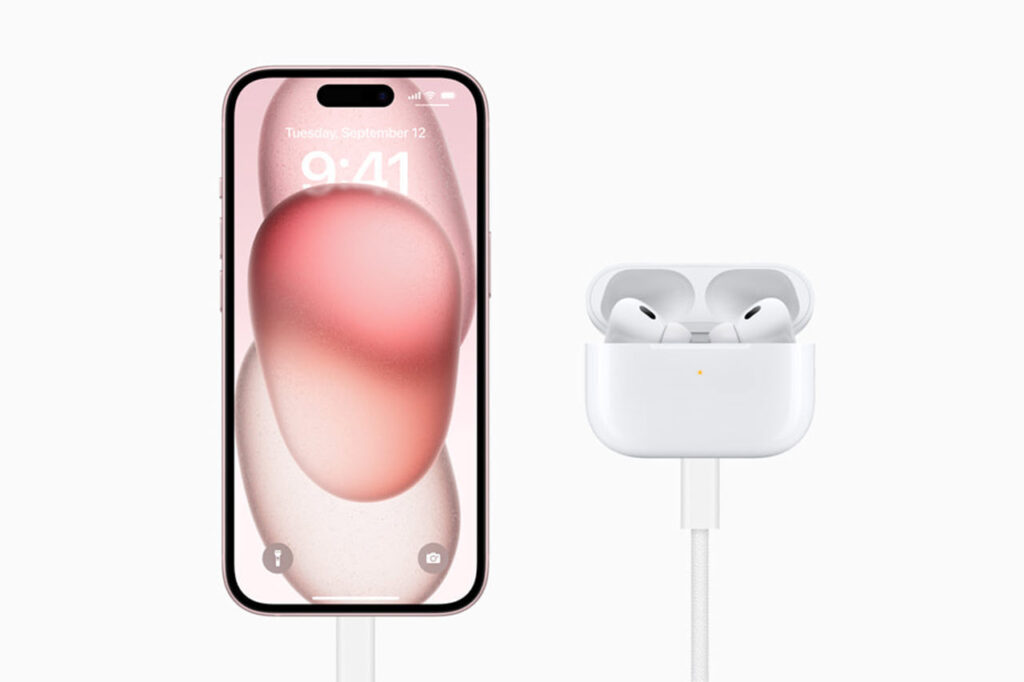 This is an image of iphone 15 usb c