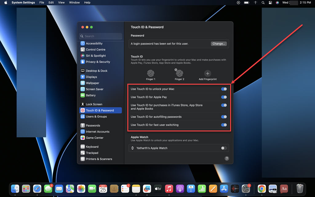 This is an image of enable touch id ss
