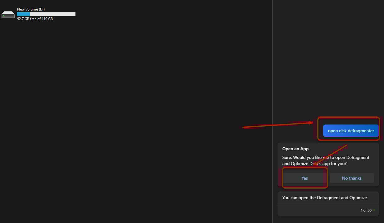 How to defragment the drive in windows 11 