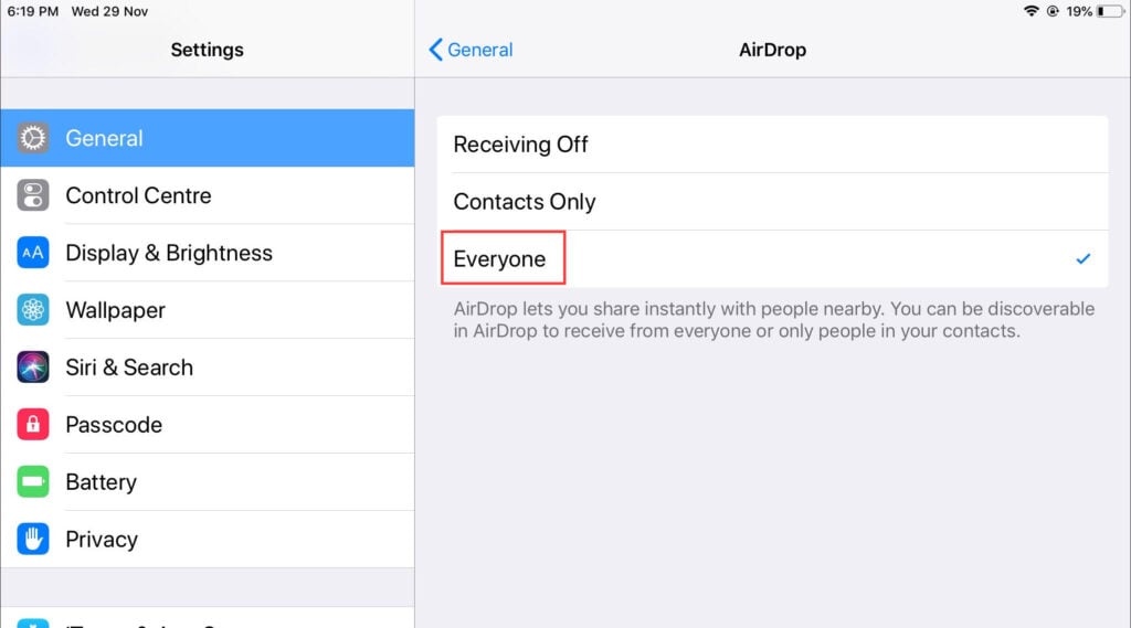 Where do AirDrop photos go? 8 This is an image of screenshot airdrop discovery options