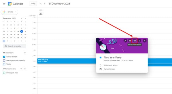 This is an image of googlecalendaremailinvite ss1