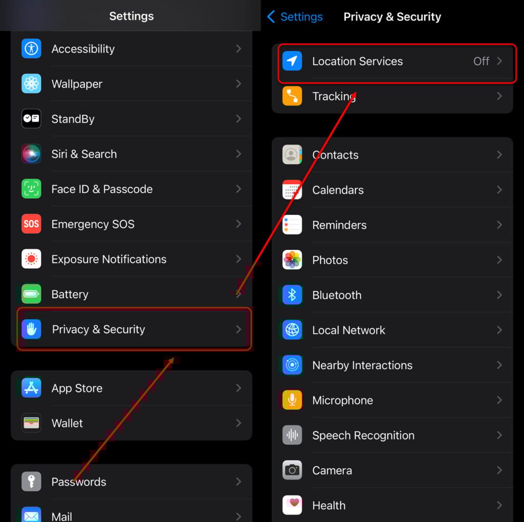 How to connect AirTag without the tab? 5 This is an image of locationservicesiphone ss1 1