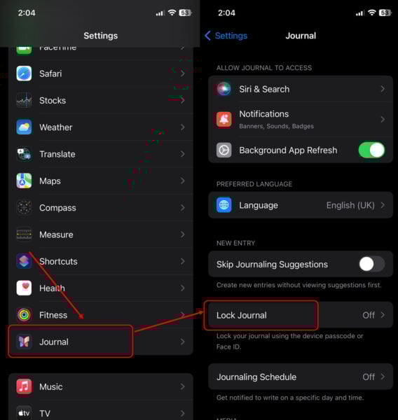 This is an image of lockjournalappiphone ss1