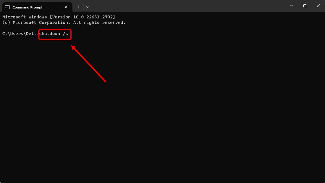 windows 11 shutdown via cmd