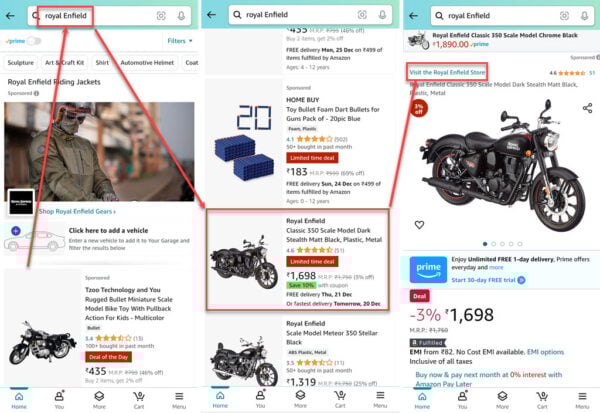 This is an image of brand storefront amazon app ss
