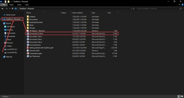 This is an image of delete files from one drive pc ss1