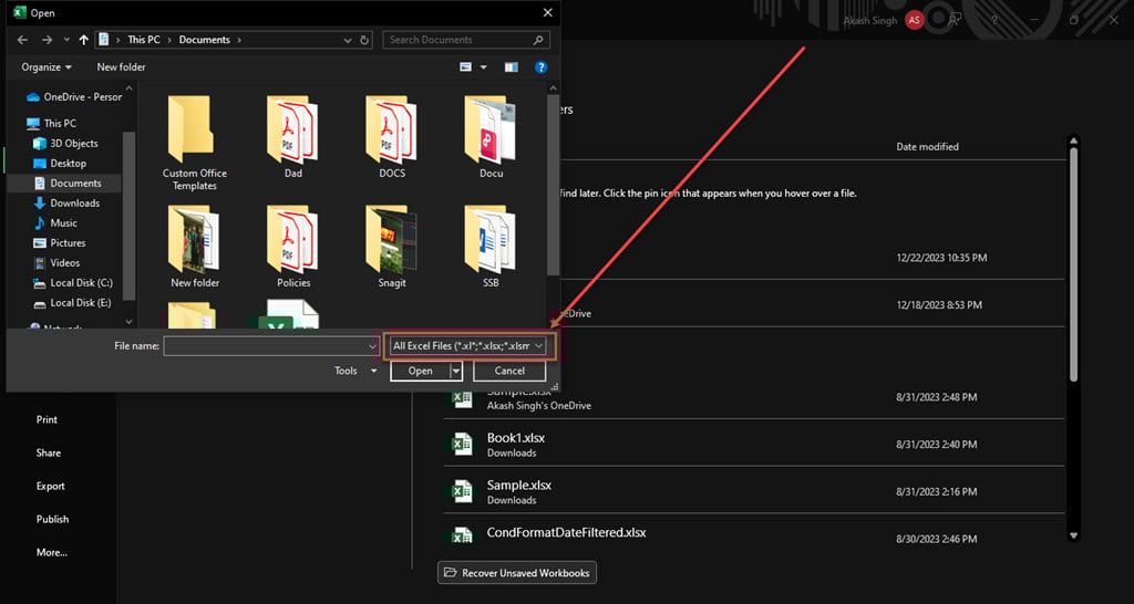 How to open a text file in Excel? 4 This is an image of open text file in excel ss4