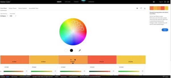 This is an image of adobe color ss