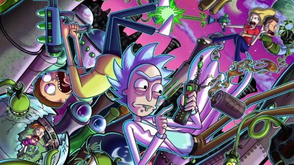 This is an image of rick and morty wallpaper pc6