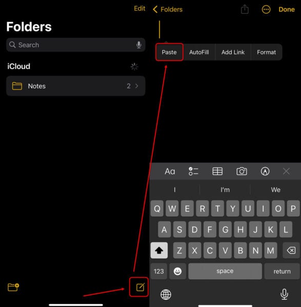 This is an image of viewclipboardhistoryiphonenotesapp ss1