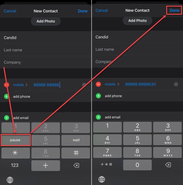 This is an image of save a no. With an extension on iphone ss2 1