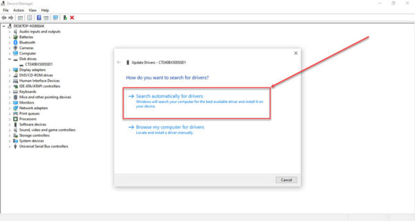 This is an image of update driver disk drive ss2
