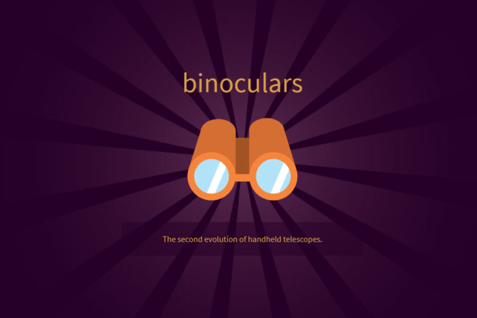 This is an image of binoculars featured