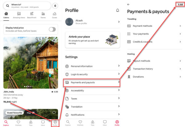 This is an image of change currency on airbnb ss1