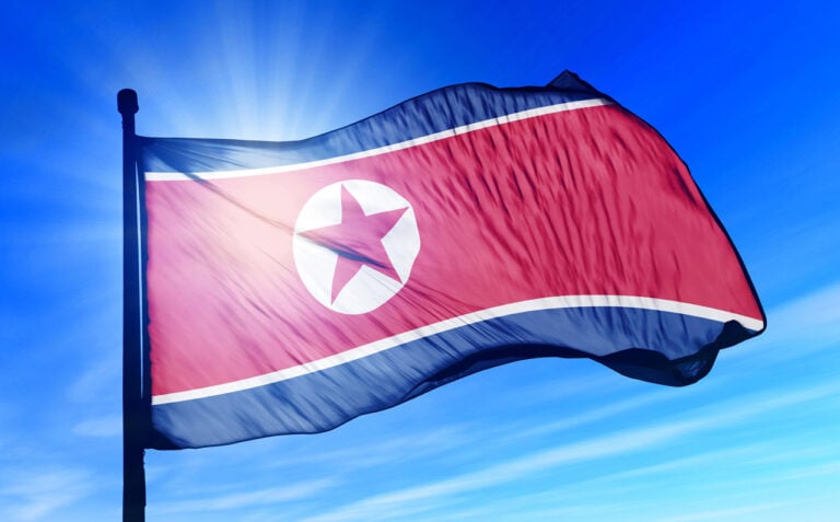 This is an image of dprk north korea flag