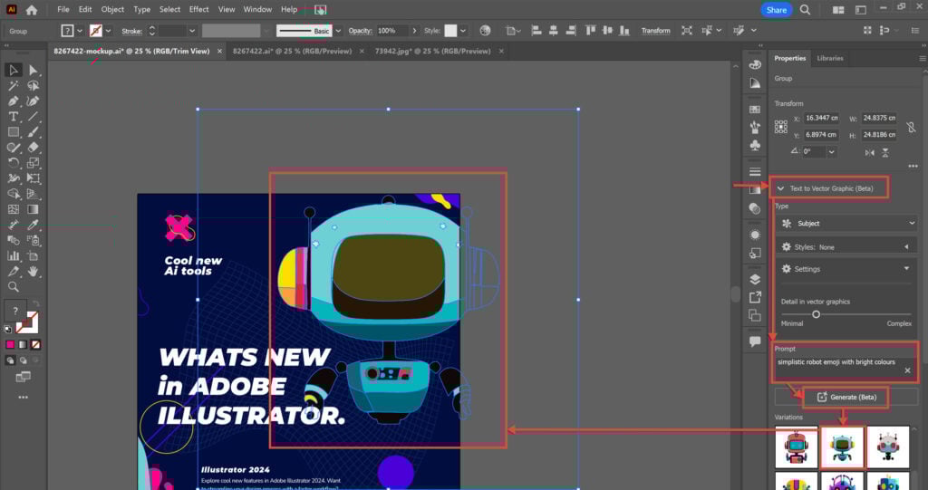 7 Illustrator hacks to speed up your workflow 7 This is an image of screenshot illustrator generative text to vector