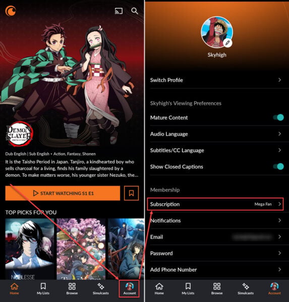 How to cancel Crunchyroll membership?