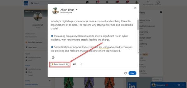 This is an image of post on linkedin ss2 1