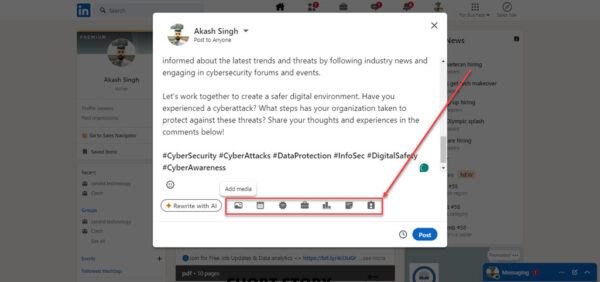 This is an image of post on linkedin ss3 1