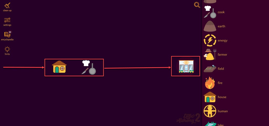 How to make a Restaurant in Little Alchemy 2? 21 This is an image of restaurant la2