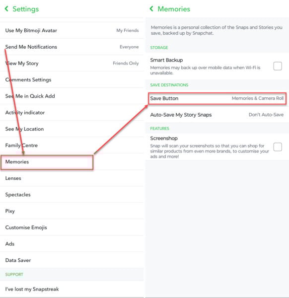 This is an image of save snapchat pics to phone gallery ss2