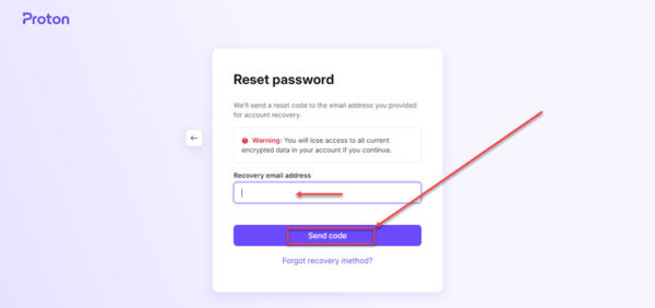 This is an image of reset password protonmail ss4