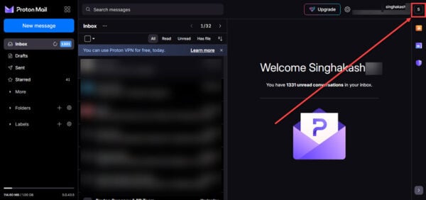 This is an image of transfer data from gmail to protonmail ss1