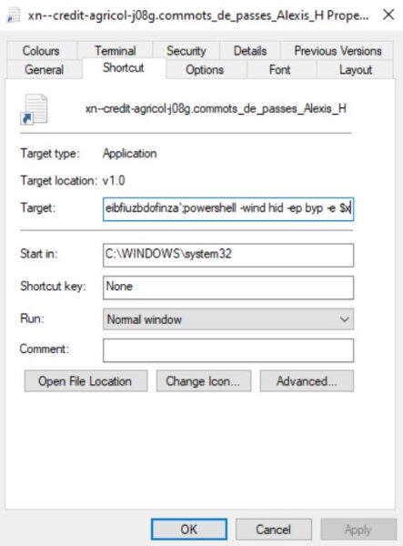 This is an image of lnkfile sophistictedattack chisel ss1