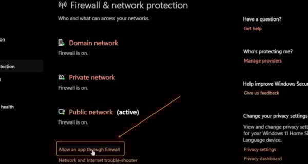 This is an image of allow firewall wallpaperengine ss2