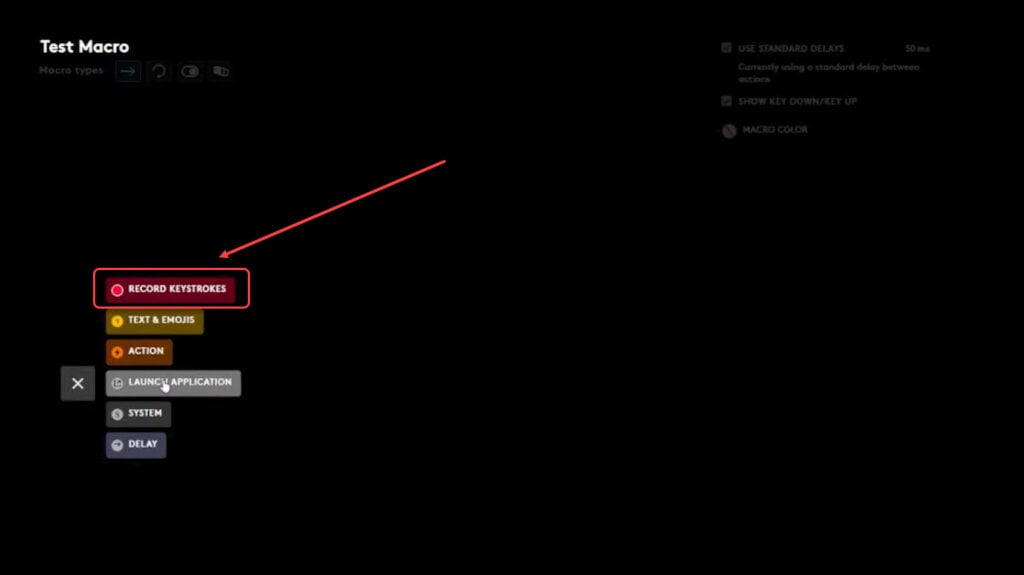 How to set up macros in G HUB? 6 This is an image of createnewmacro logitechghub ss4