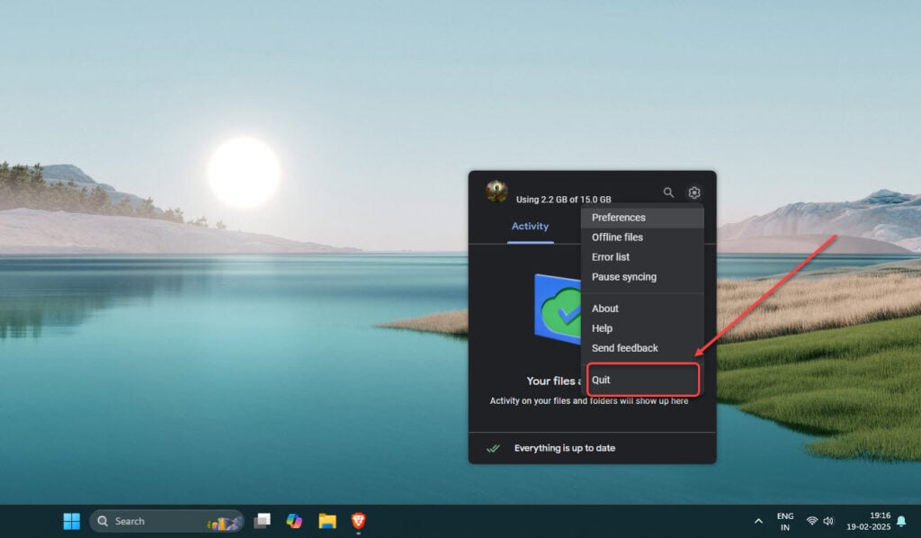 How to stop Google Drive sync on PC? 5 Quick Methods 2 This is an image of googledrive unsync ss2