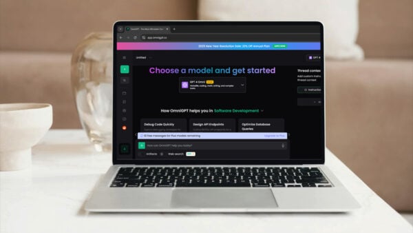 This is an image of omnigpt laptop screen
