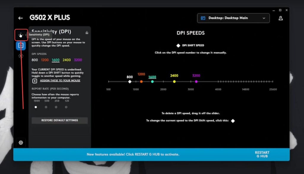 How to reset Logitech G HUB mouse settings? 2 Quick Methods 2 This is an image of reset settings mouse ss3