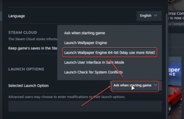 This is an image of steam library wallpaperengine ss3