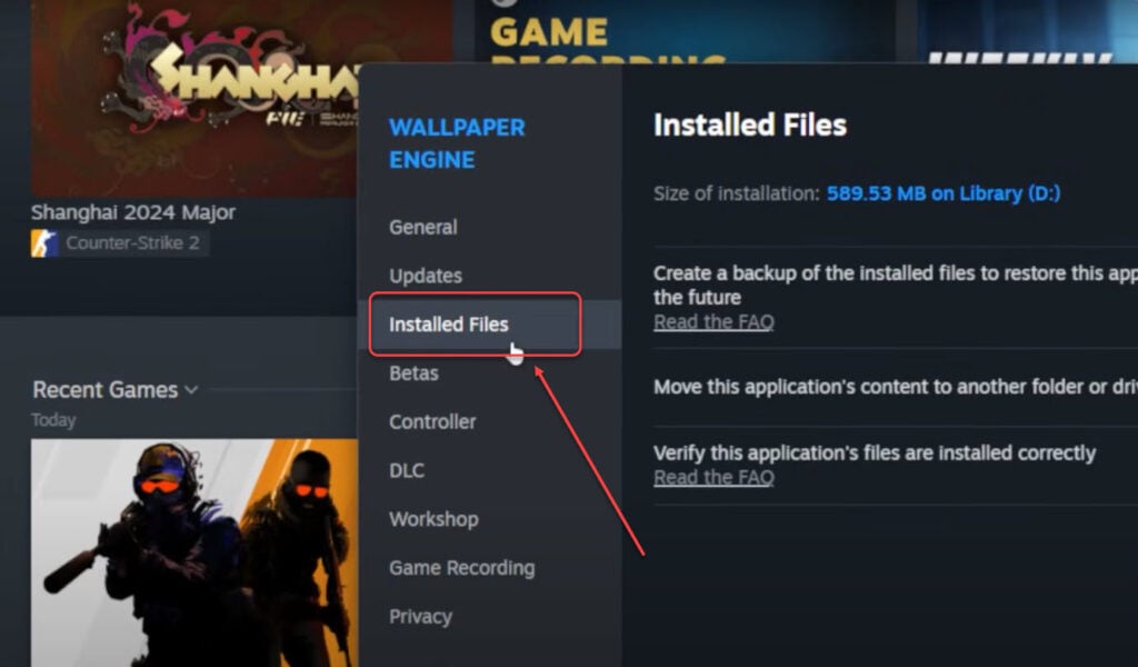 Wallpaper Engine not working error: 4 Quick Fixes 4 This is an image of verify wallpaperengine ss1