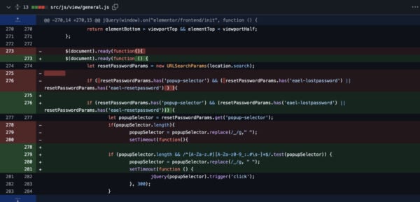 This is an image of xss essentialelementor vulnerability patchstack ss1