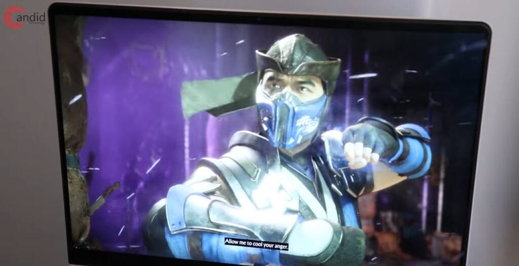 This is an image of hp omen transcend 14 screen