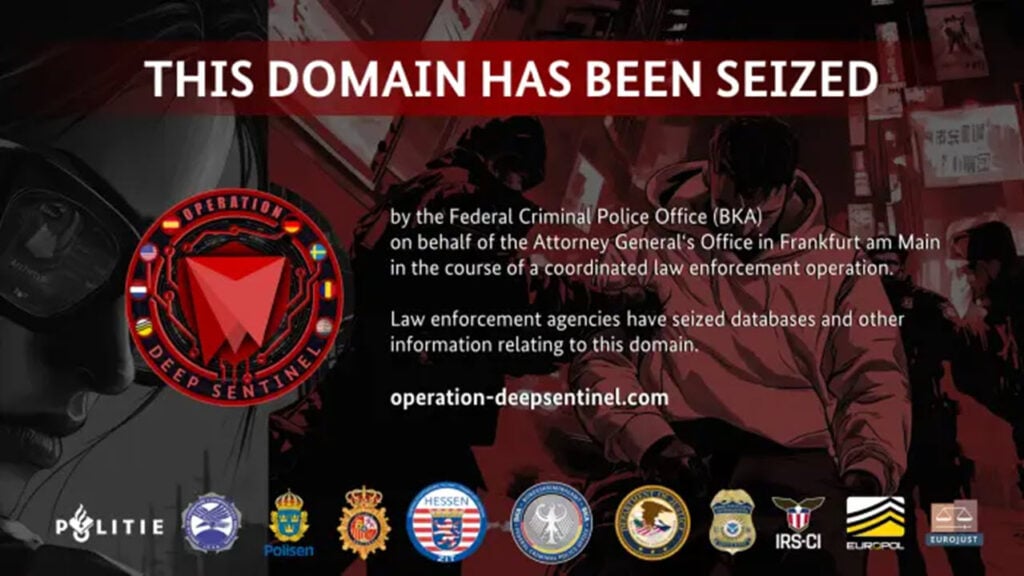 Police seize underground drug marketplace with over 600,000 users 1 Europol site takedown notice.