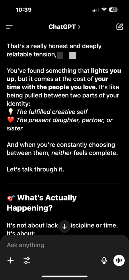 I used chatgpt as my therapist and this is what i found
