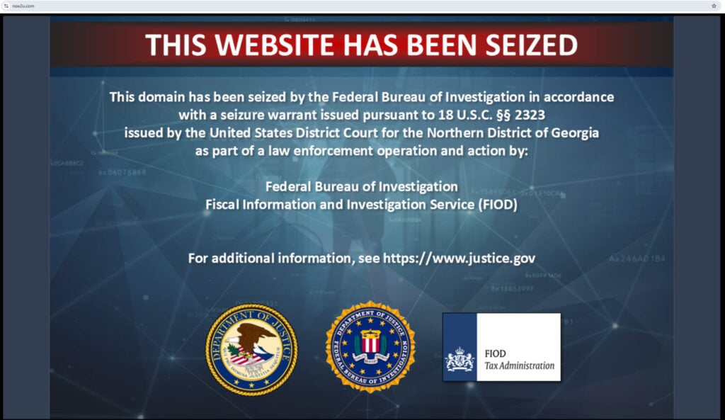 FBI seizes multiple video game piracy websites 1 This is an image of fbi game piracy takedown notice